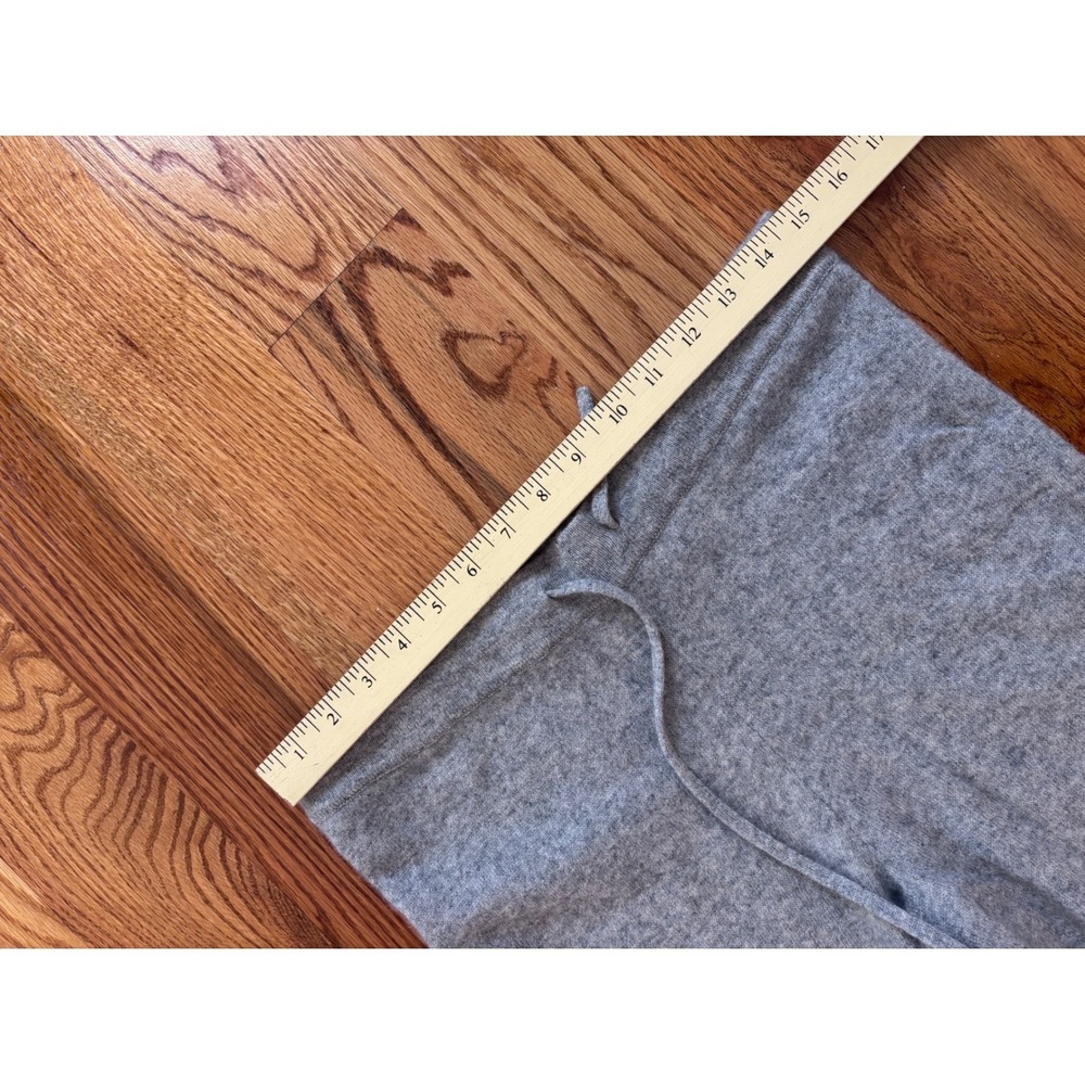 Saks Fifth Avenue 100% Cashmere Lounge Pants Gray Drawstring Straight Leg Small - Picture 3 of 7
